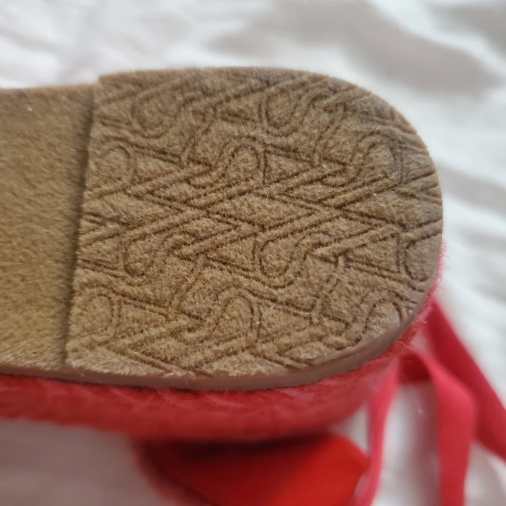 Stuart Weitzman Marguerita Espadrille Wedge Red Women's Shoes Size 6.5 - Picture 11 of 15